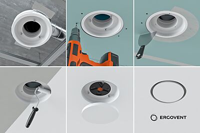Gipsventil Ergovent RONDO Ø160 Avtrekk