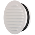 Rist rund stål m/stuss Ø125 hvit