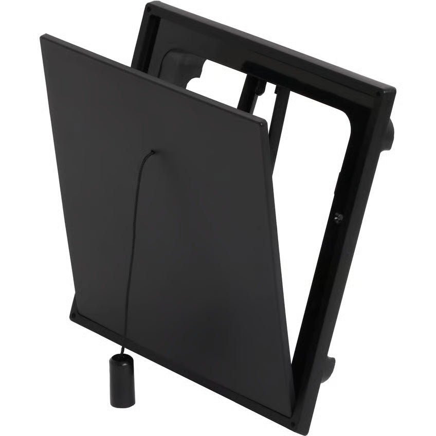 Klaffventil sort plast 150x150 mm