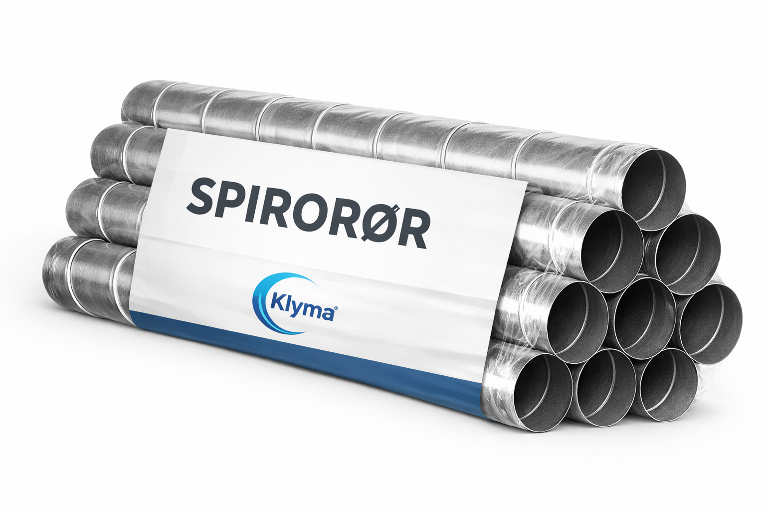 Rørpakke ventilasjon 100mm x 10stk - 240cm