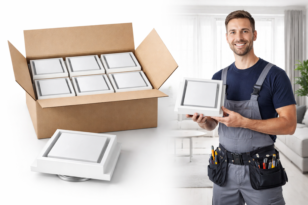 Gipsventil 10 pakning ø125 - Spar 1200kr på komplett pakke