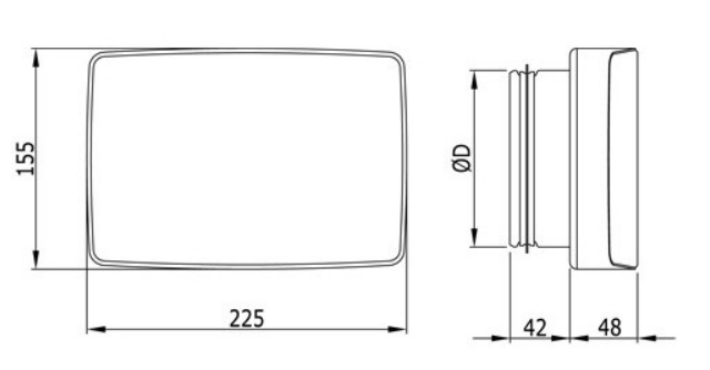 BOS Ø100 Veggventil